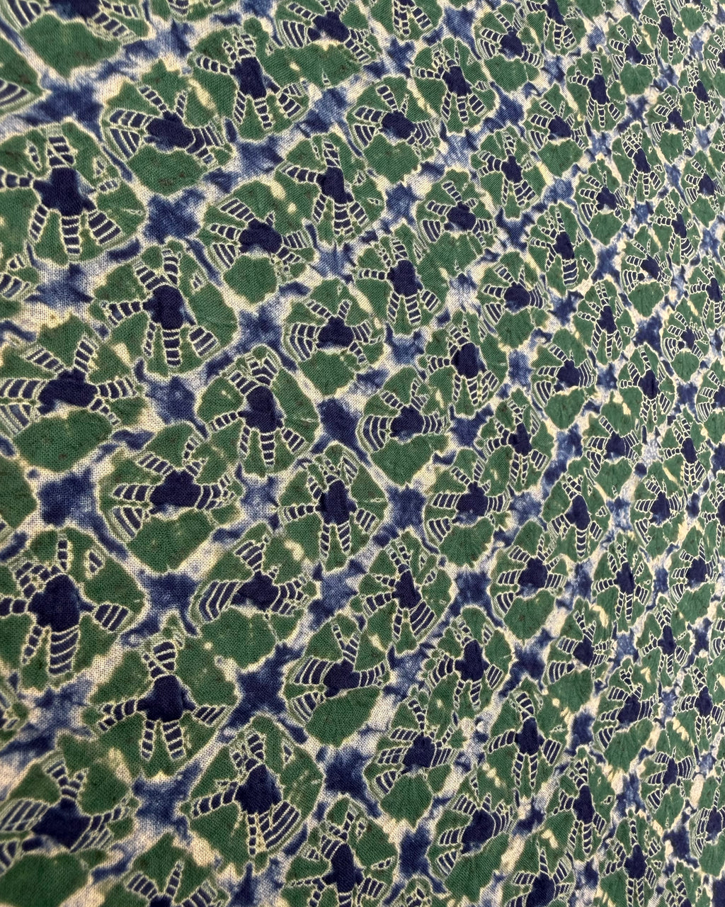 Cotton Shibori Bandana 绿