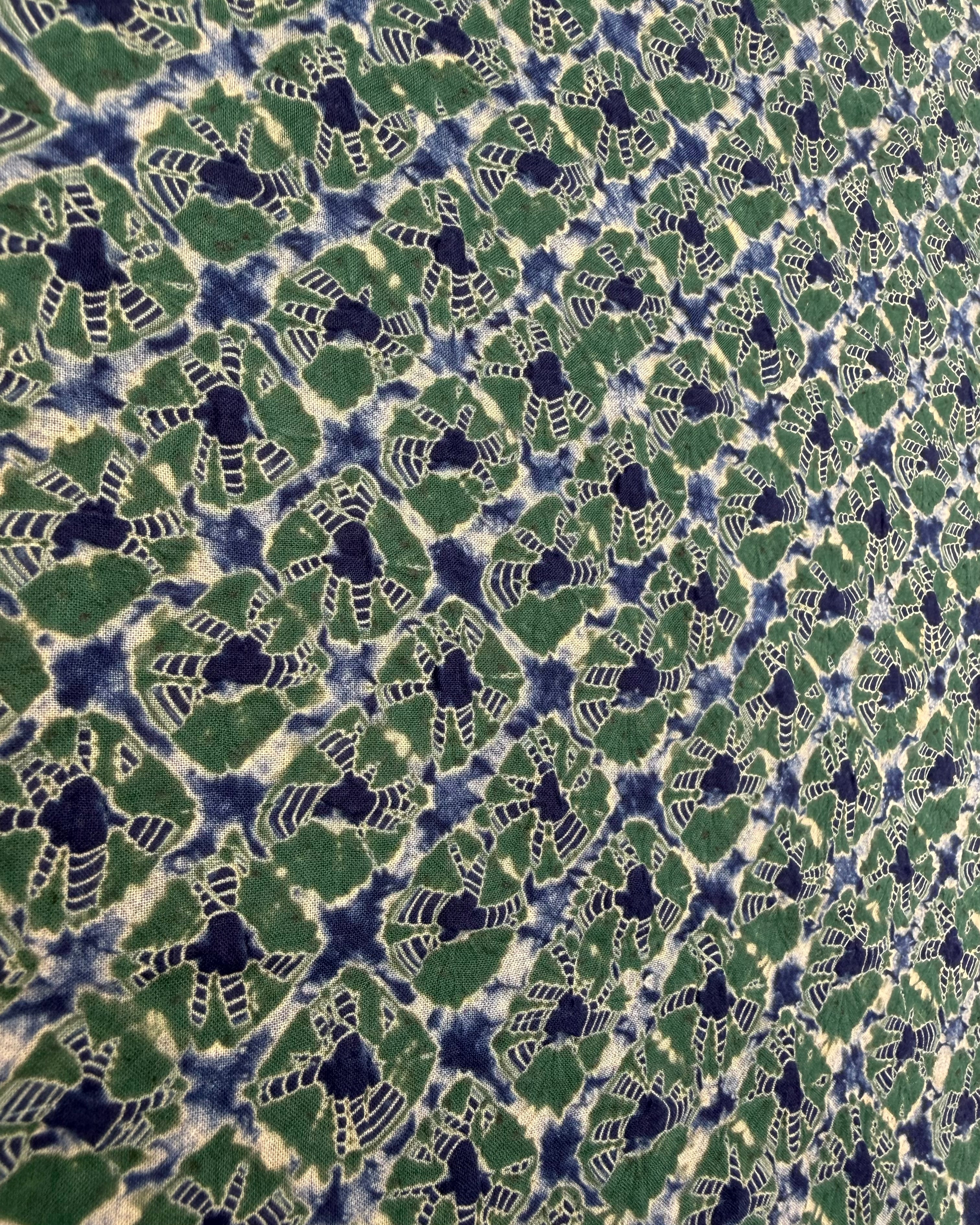 Cotton Shibori Bandana 绿