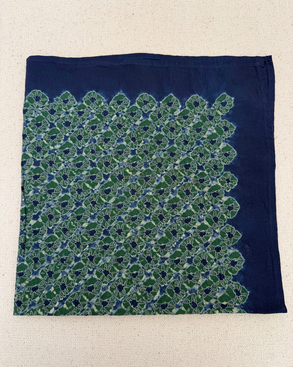 Cotton Shibori Bandana 绿
