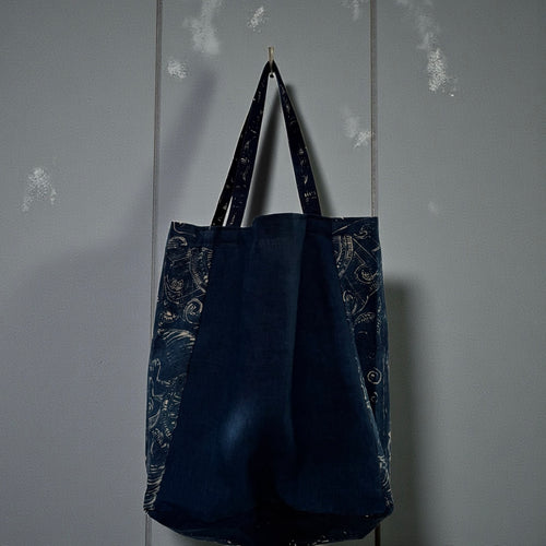 Embroidery Batik indigo bag