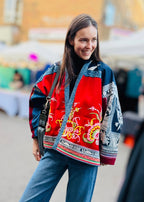 Embroidery Kimono Jacket 橙色