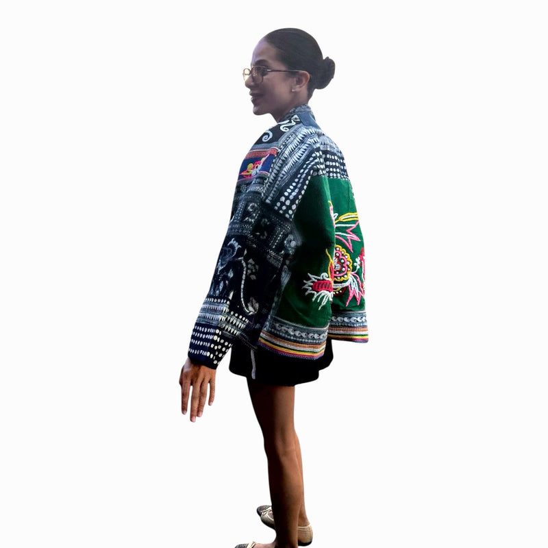 Embroidery Kimono Jacket 绿