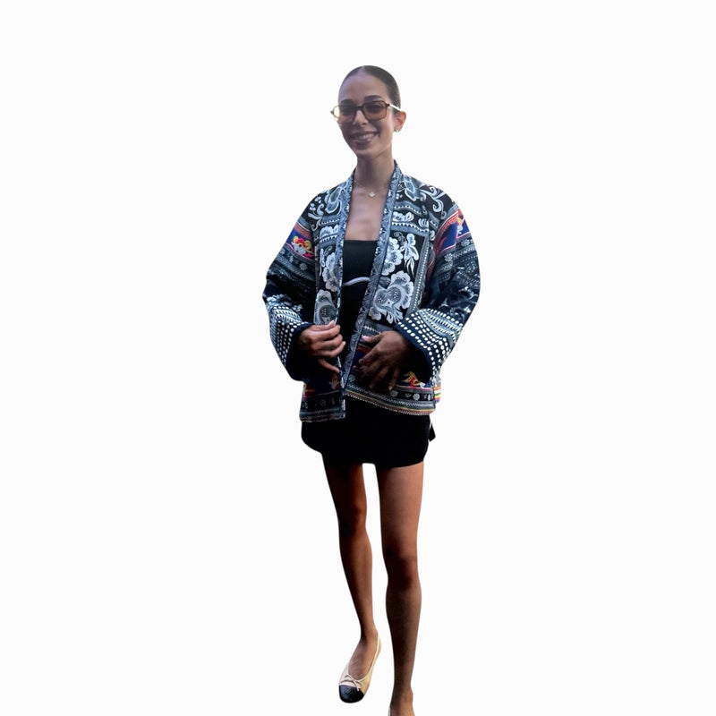 Embroidery Kimono Jacket 绿