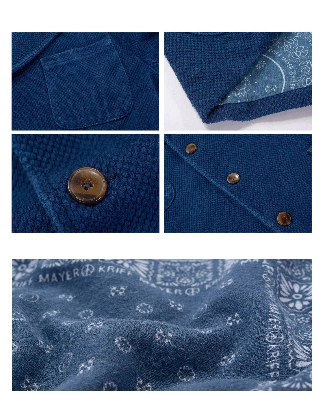 Indigo Sashiko Blazer