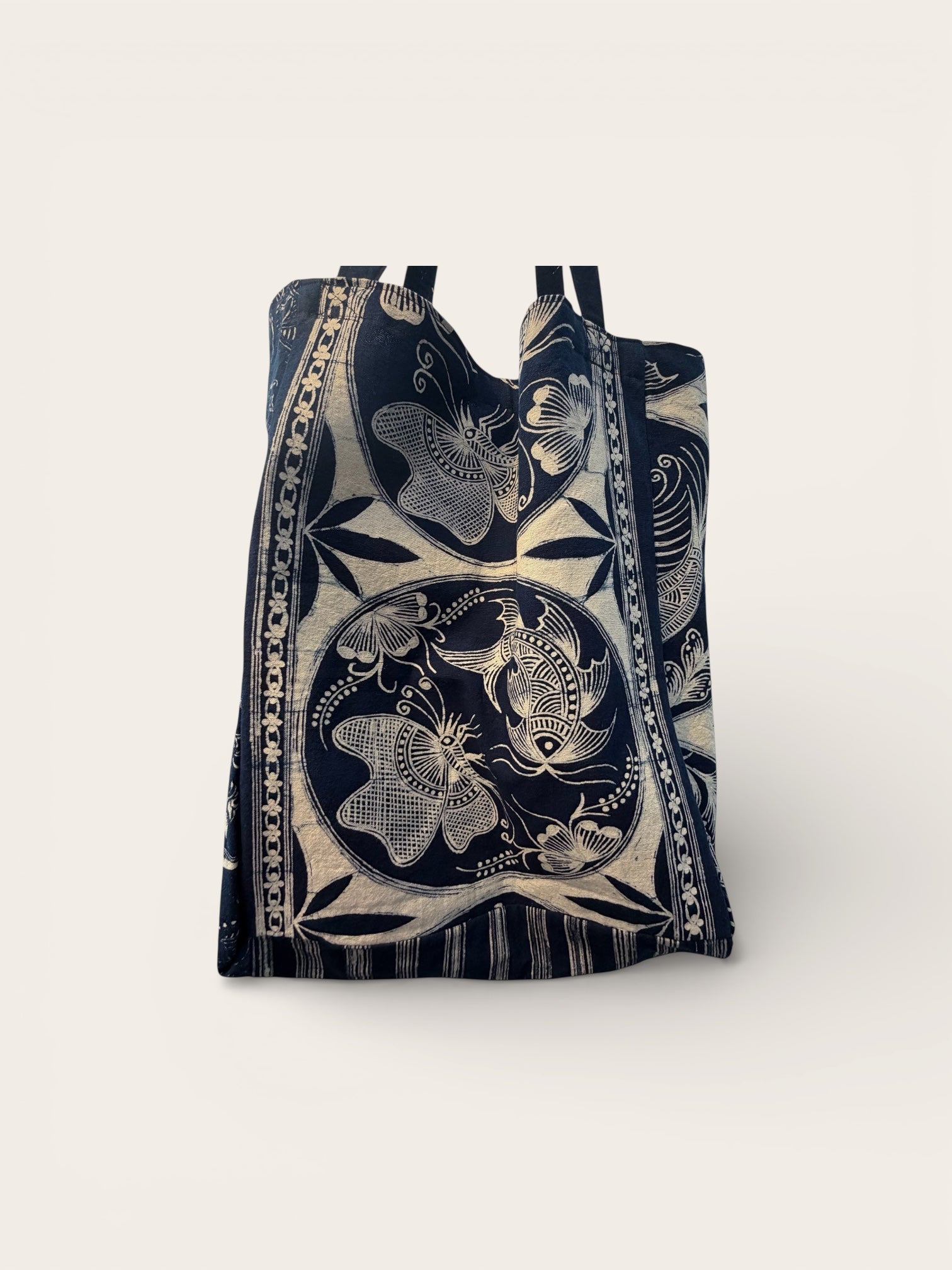 Batik indigo larger bag