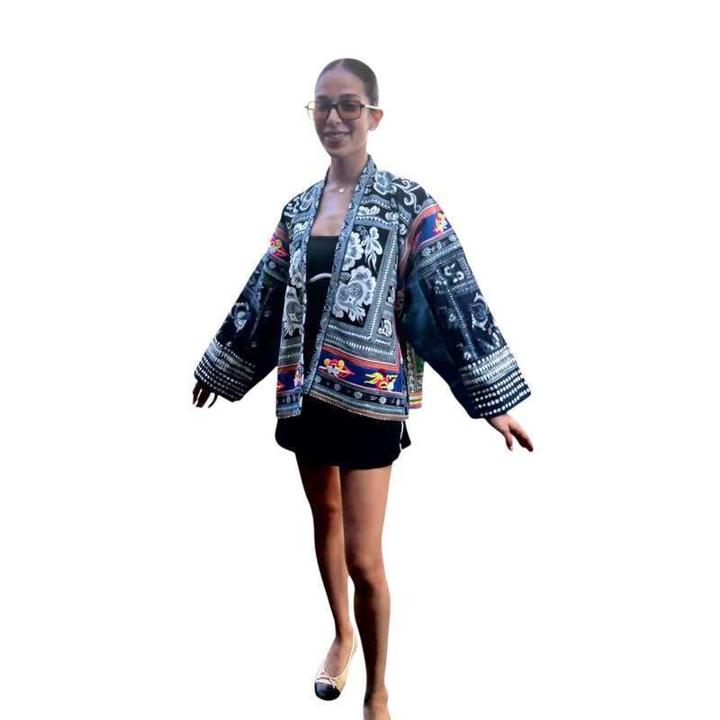 Embroidery Kimono Jacket 绿