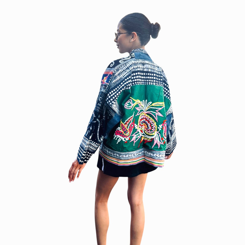 Embroidery Kimono Jacket 绿