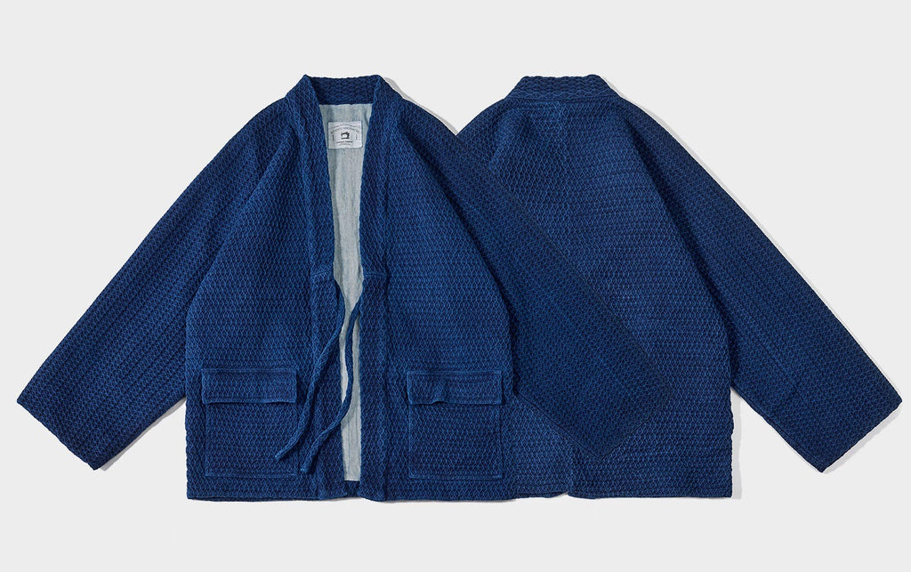 Indigo Weave Haori Jacket