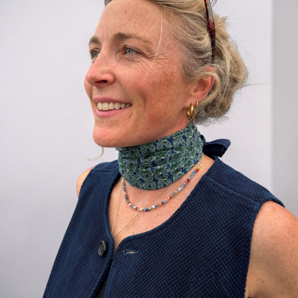 Cotton Shibori Bandana 绿