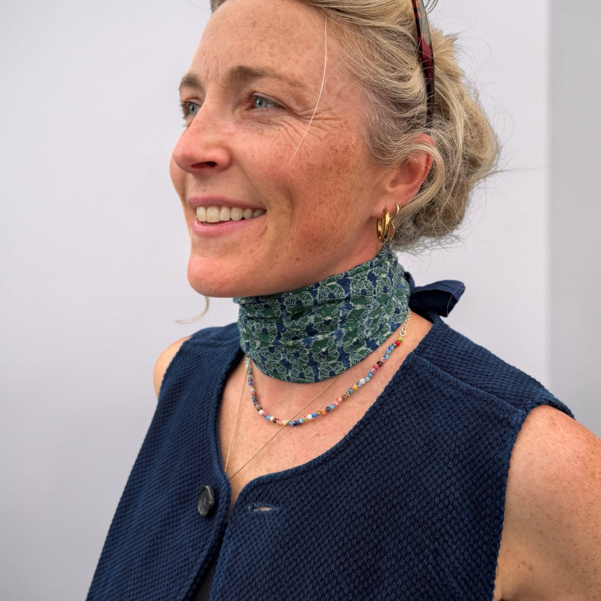 Cotton Shibori Bandana 绿