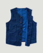 Natural Indigo Sashiko Waistcoat